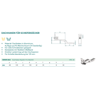 Schletter 109019-024 Dachhaken Rapid2+Pro Slate125 - Schieferdachhaken