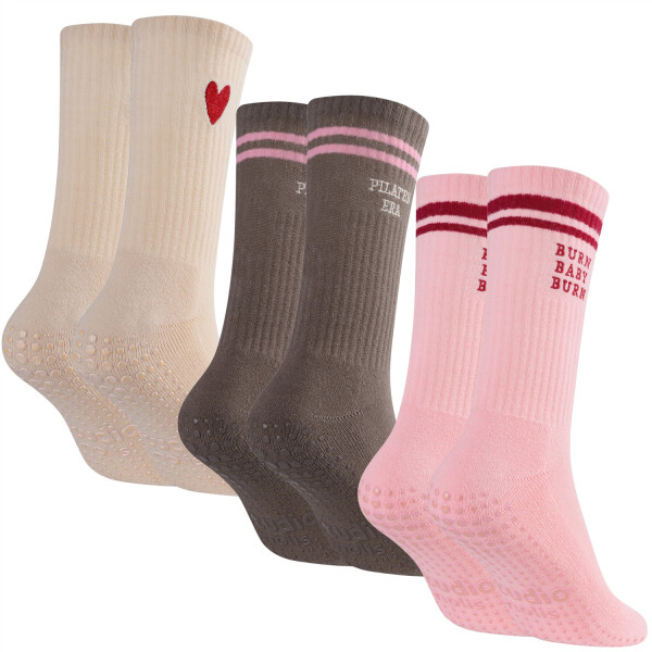 Studio Nolis Pilatessocken Burn Baby Burn | 3er Pack