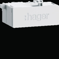 HAGER ZZ45WAN2PP RJ45-Buchse in Patch/Patch 180&deg; f&uuml;r WAN-/LAN-Anwendung, IP20, CAT 6A