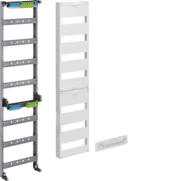 HAGER ZU37KS Verteilerfeld, univers Z, H&ouml;he 1050mm, 7-reihig, 1-feldig, PE/N waagerecht