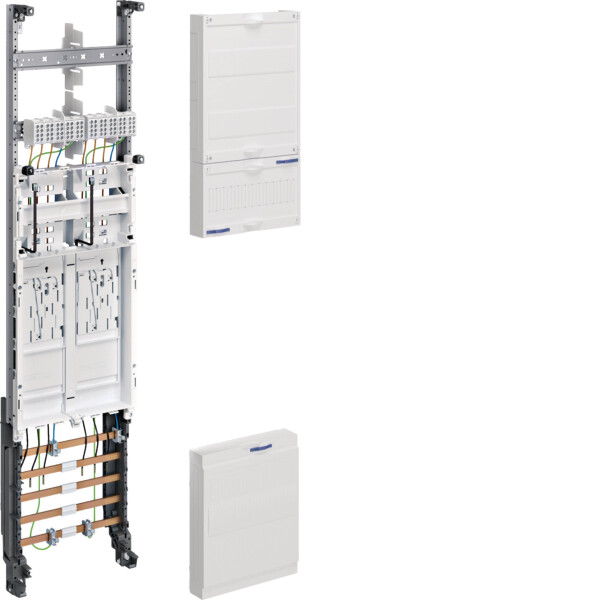 HAGER ZH3EZ12N Komplettfeld, univers Z, 2 Z&auml;hlerpl&auml;tze, BKE-I, OKK, H=1050 mm, 1-feldig