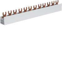 HAGER KDN363A Phasenschiene Kammschiene, 3 polig, Gabelanschluss, 10mm&sup2;, 63A, 12 Module