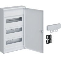HAGER VA36APZ Kleinverteiler, Aufputz, 3x12 PLE, IP30, T&uuml;r und RJ45-Buchse
