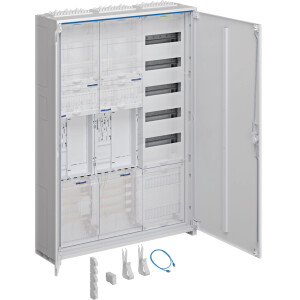 HAGER ZB33ET225W1 Komplettschrank, univers Z, 2 ZP,...