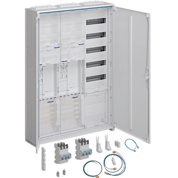 HAGER ZB33EZ26SB Komplettschrank, univers Z, 2 Z&auml;hlerpl&auml;tze + APZ Feld, SLS 40A